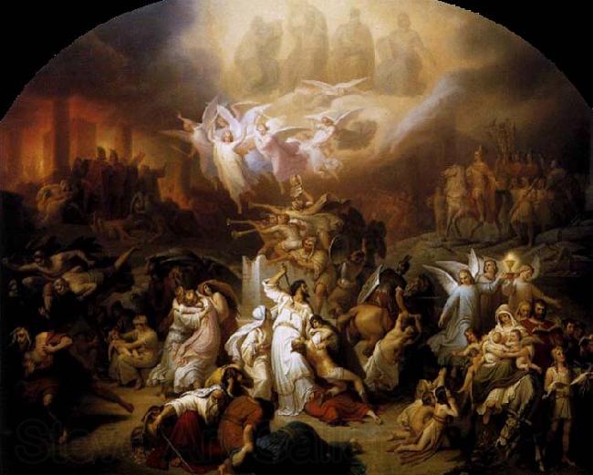 Wilhelm von Kaulbach : The Destruction of Jerusalem by Titus Norge oil painting art
